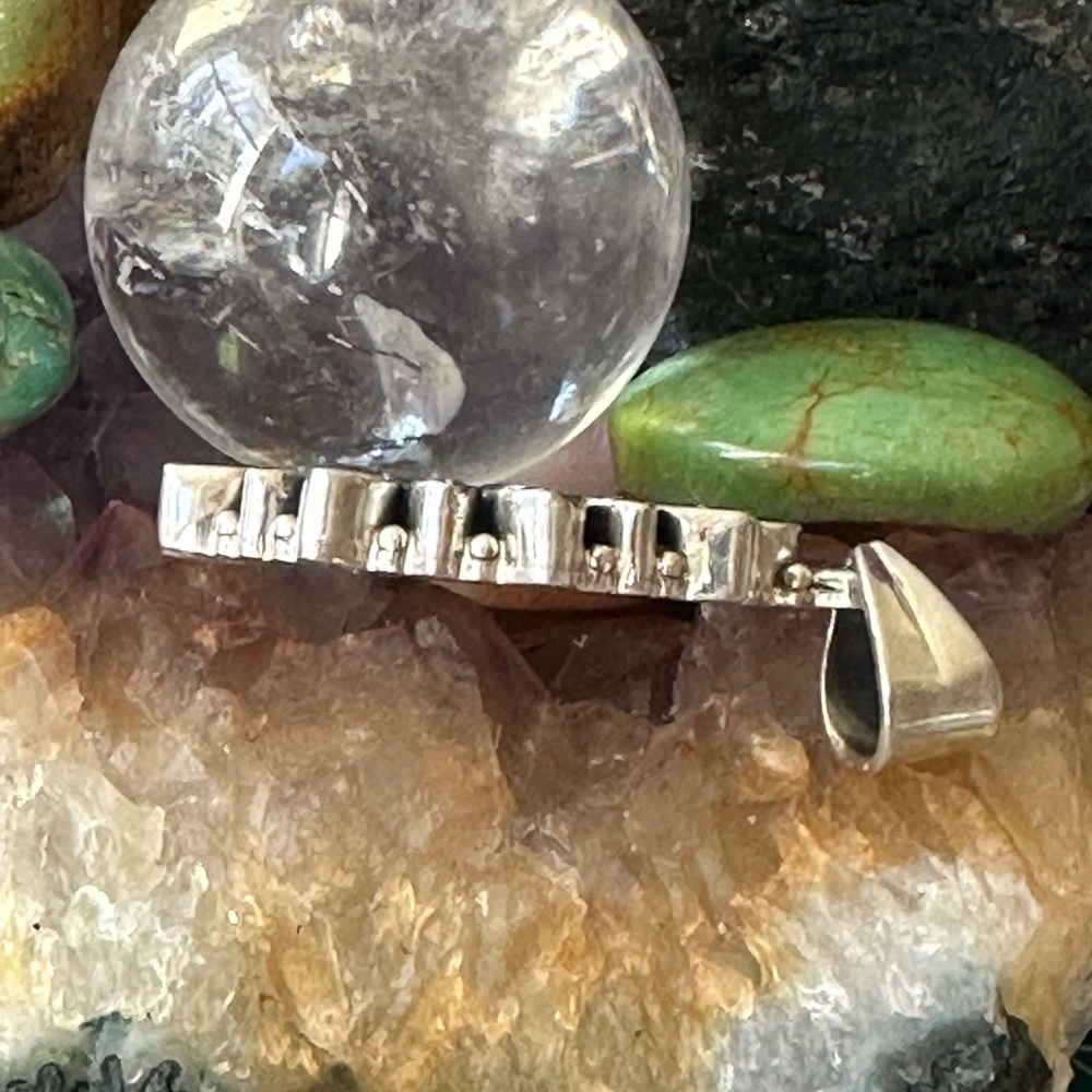 Amethyst Flower Statement 925 Sterling Silver Pen… - image 4